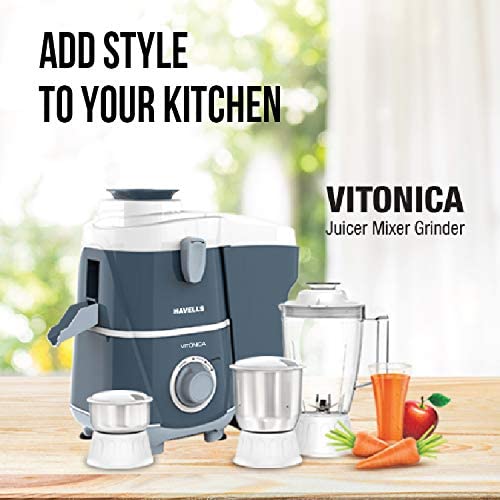 Havells Vitonica 500W Juicer Mixer Grinder with 3 Stainless Steel Jar Fetch N Buy North America