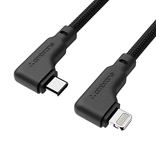 Ambrane Type-C To Lightning Cable, Fast Charging, L Shape