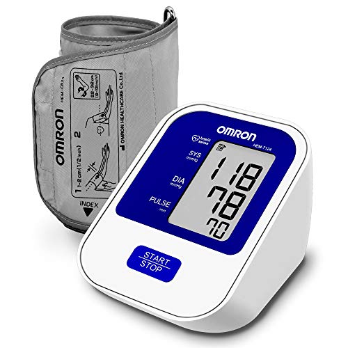 Omron HEM 7143T1A Digital Bluetooth Blood Pressure Monitor with Cuff  Wrapping Guide & Intellisense Technology For Most Accurate Measurement  (Adapter