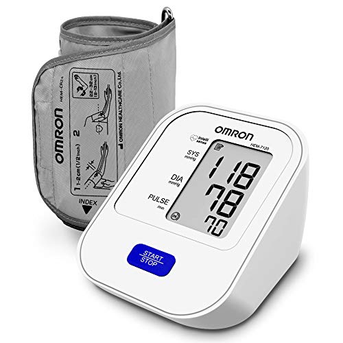 Omron HEM 7143T1A Digital Bluetooth Blood Pressure Monitor with Cuff  Wrapping Guide & Intellisense Technology For Most Accurate Measurement  (Adapter