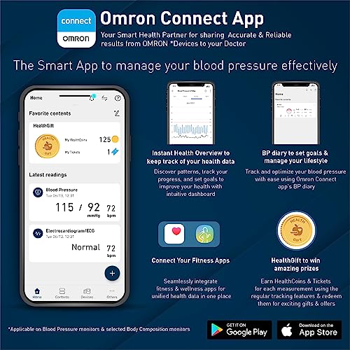 Buy the Omron HEM7361T Bluetooth Upper Arm Blood Pressure Monitor