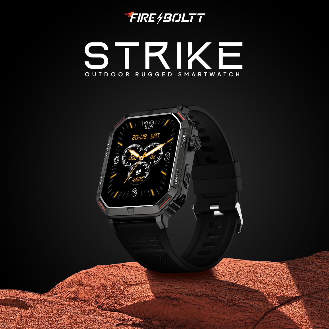 Fire-Boltt Strike Smart Watch 1.95” AMOLED Display, 800 NITS Brightnes ...